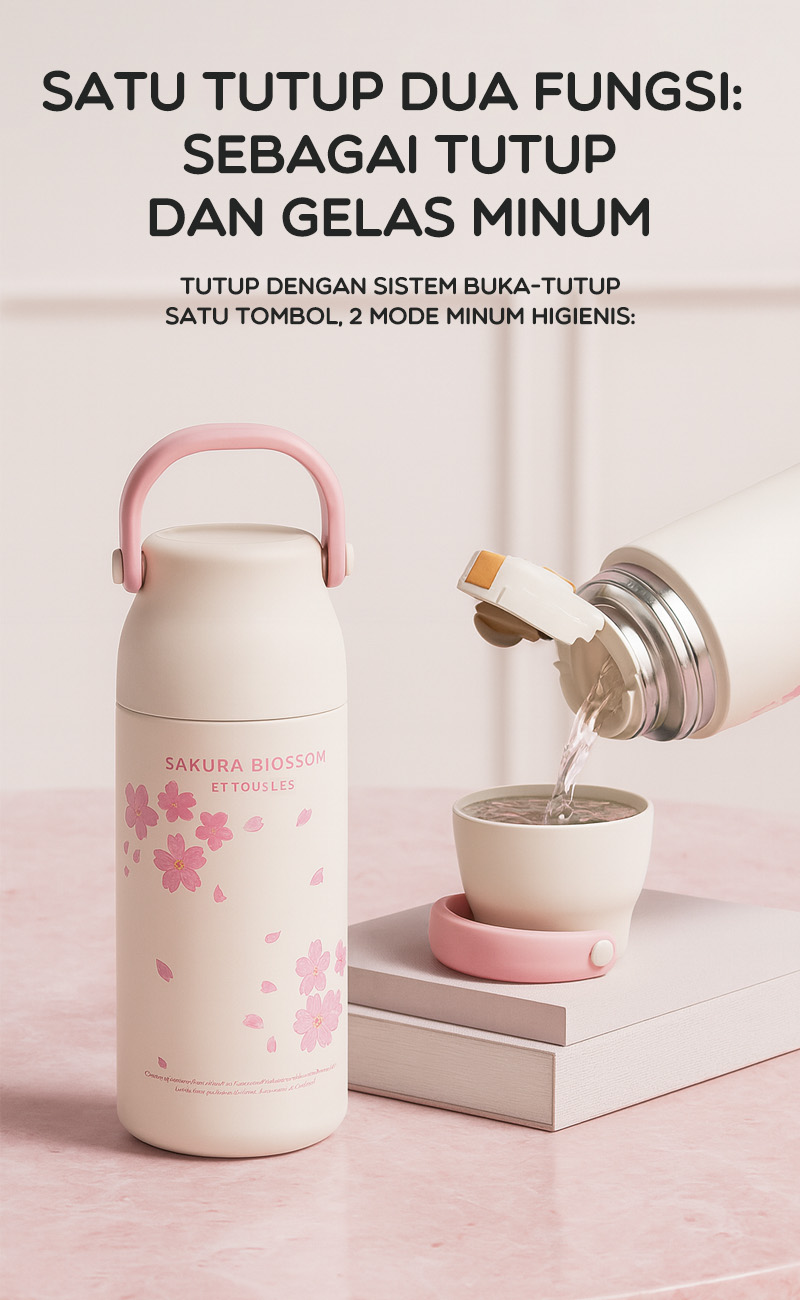 Jual (BOX EKSKLUSIF) BONBOX Tumbler Botol Minum Sakura Blossom Series ...