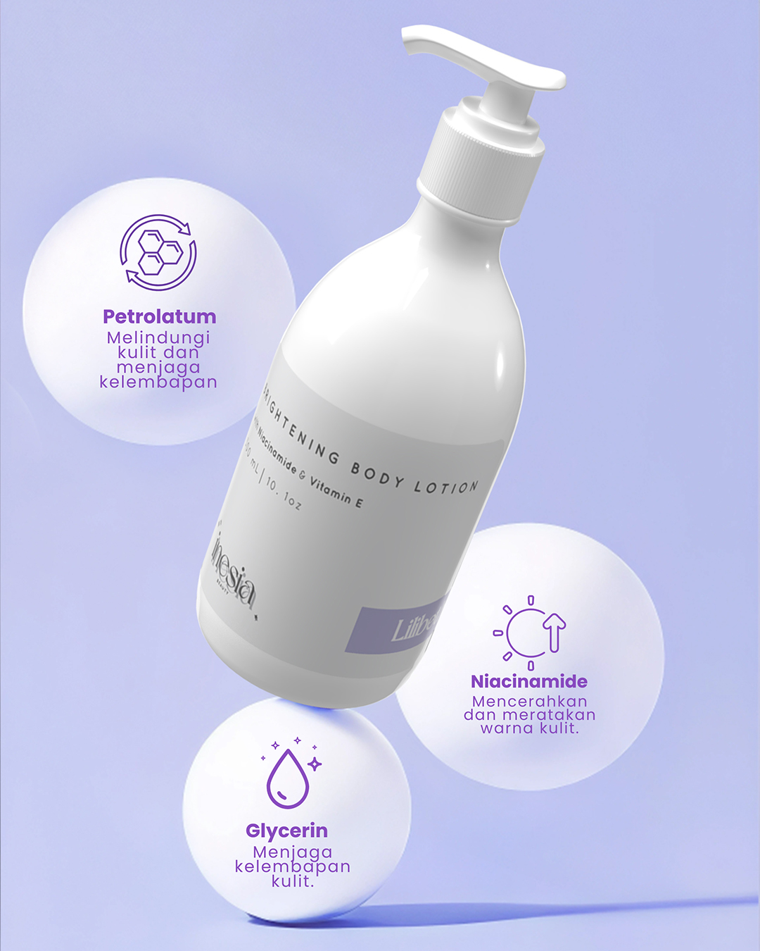 Jual Inesia Brightening Body Lotion 300ml Lilibeth - Mencerahkan Kulit ...