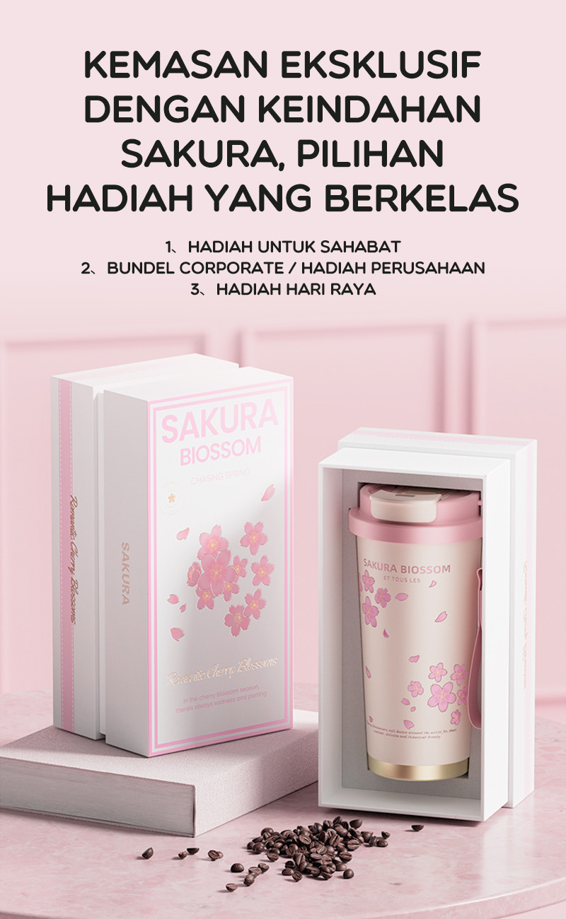 Jual BONBOX Tumbler Botol Minum Sakura Blossom Series - Stainless Steel ...