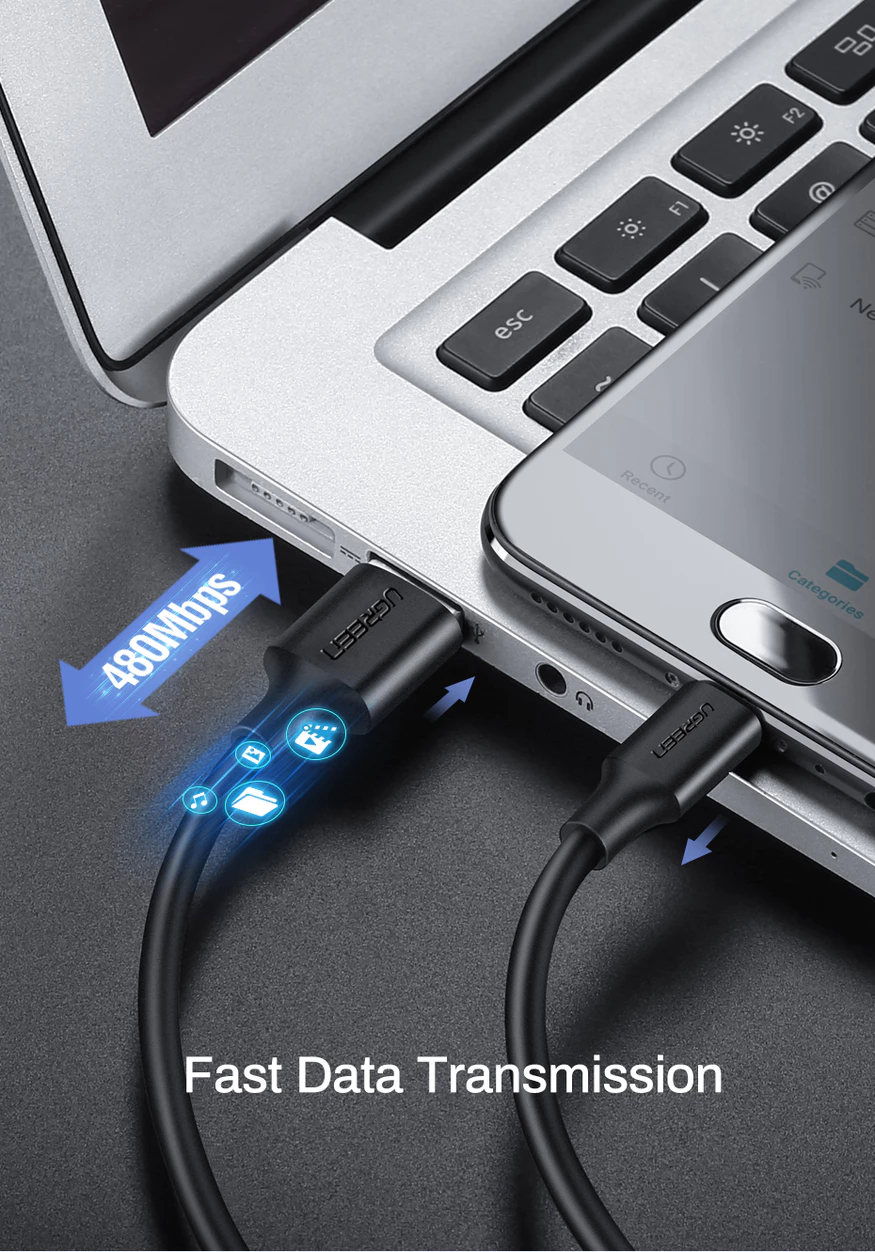 Jual UGREEN Kabel Data Micro USB For Android Fast Charging 18W | Shopee ...