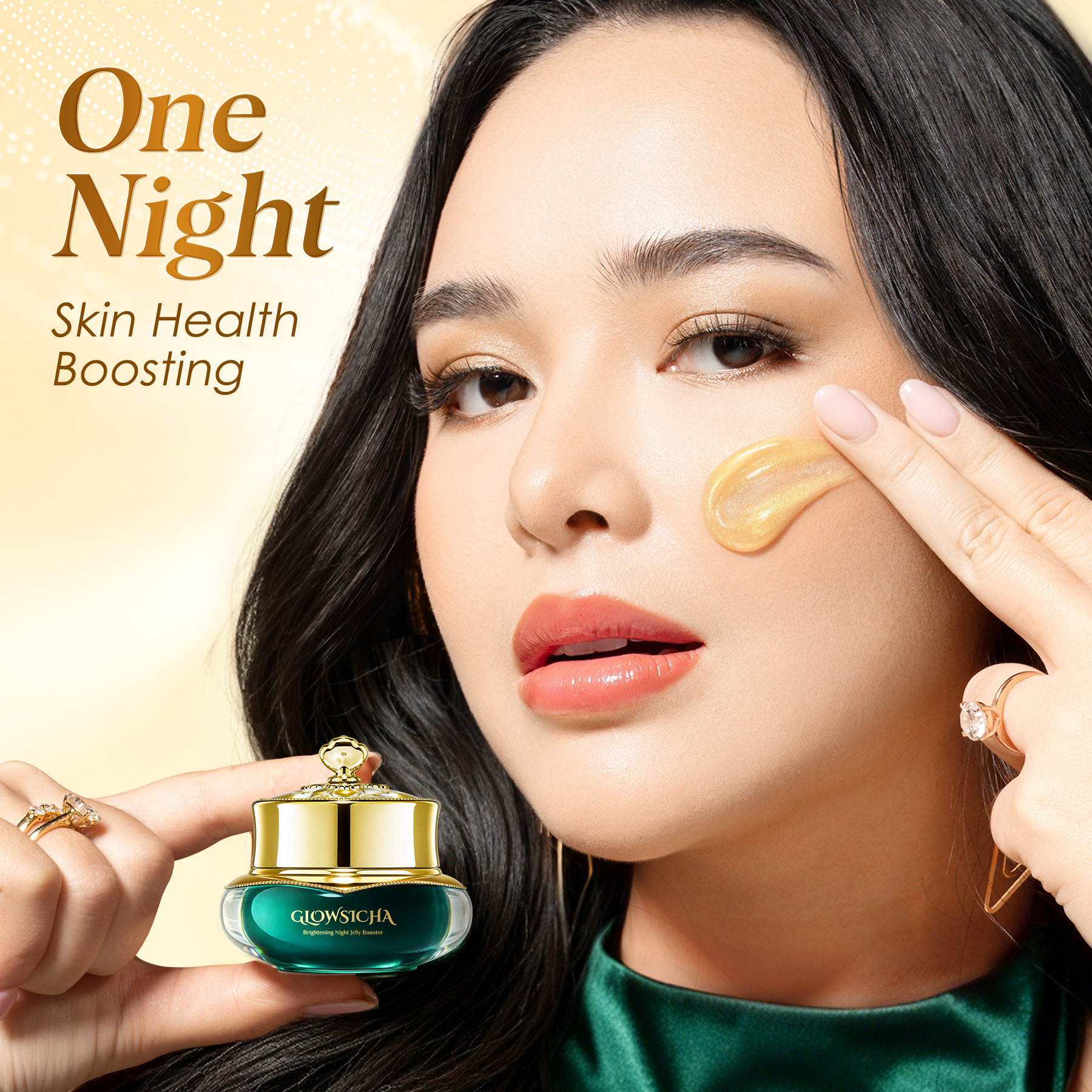 Jual Glowsicha - Brightening Night Cream Jelly Booster tone up cerah ...
