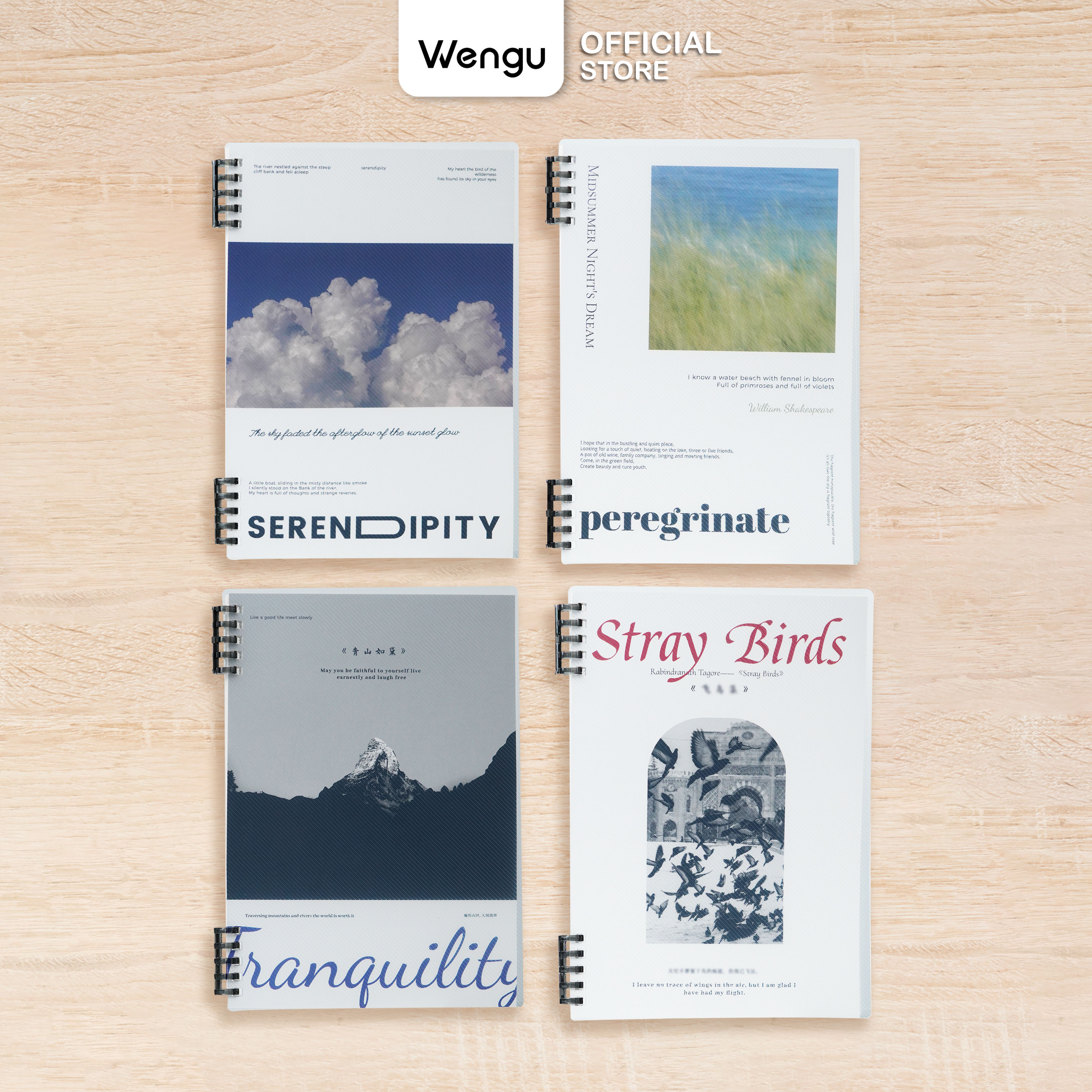 Jual WENGU Notebook A5 & B5 Bergaris Refillable Buku Tulis 360 ...