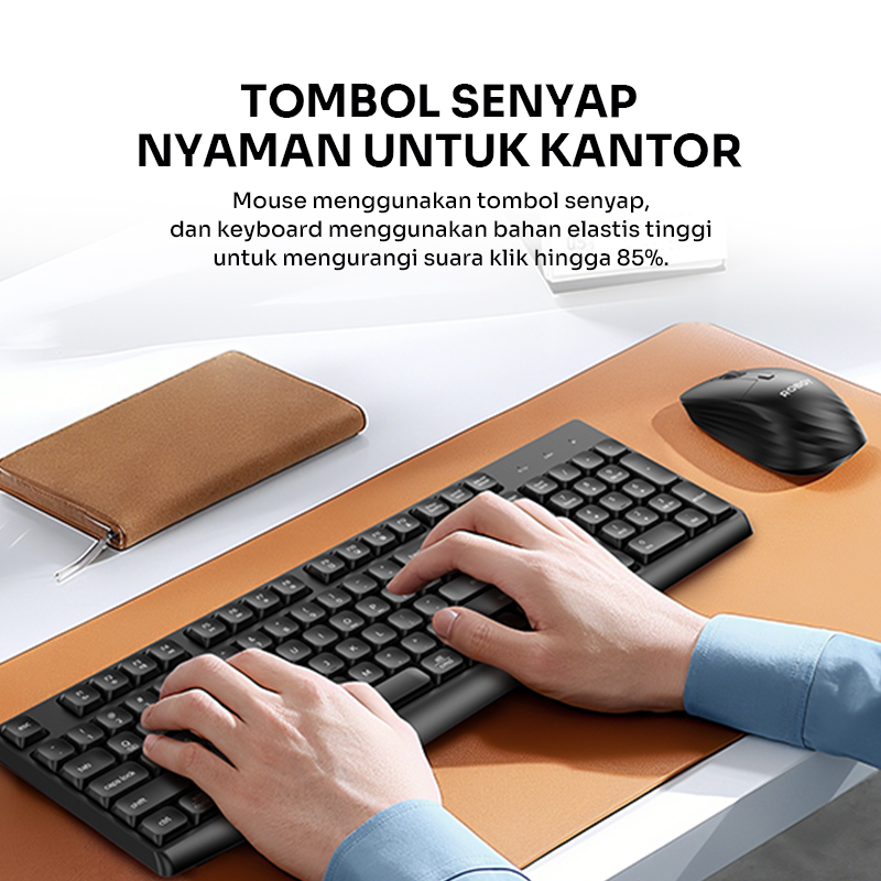 Jual ROBOT Keyboard Mouse Wireless Bluetooth - Dual Mode, 1600 DPI ...