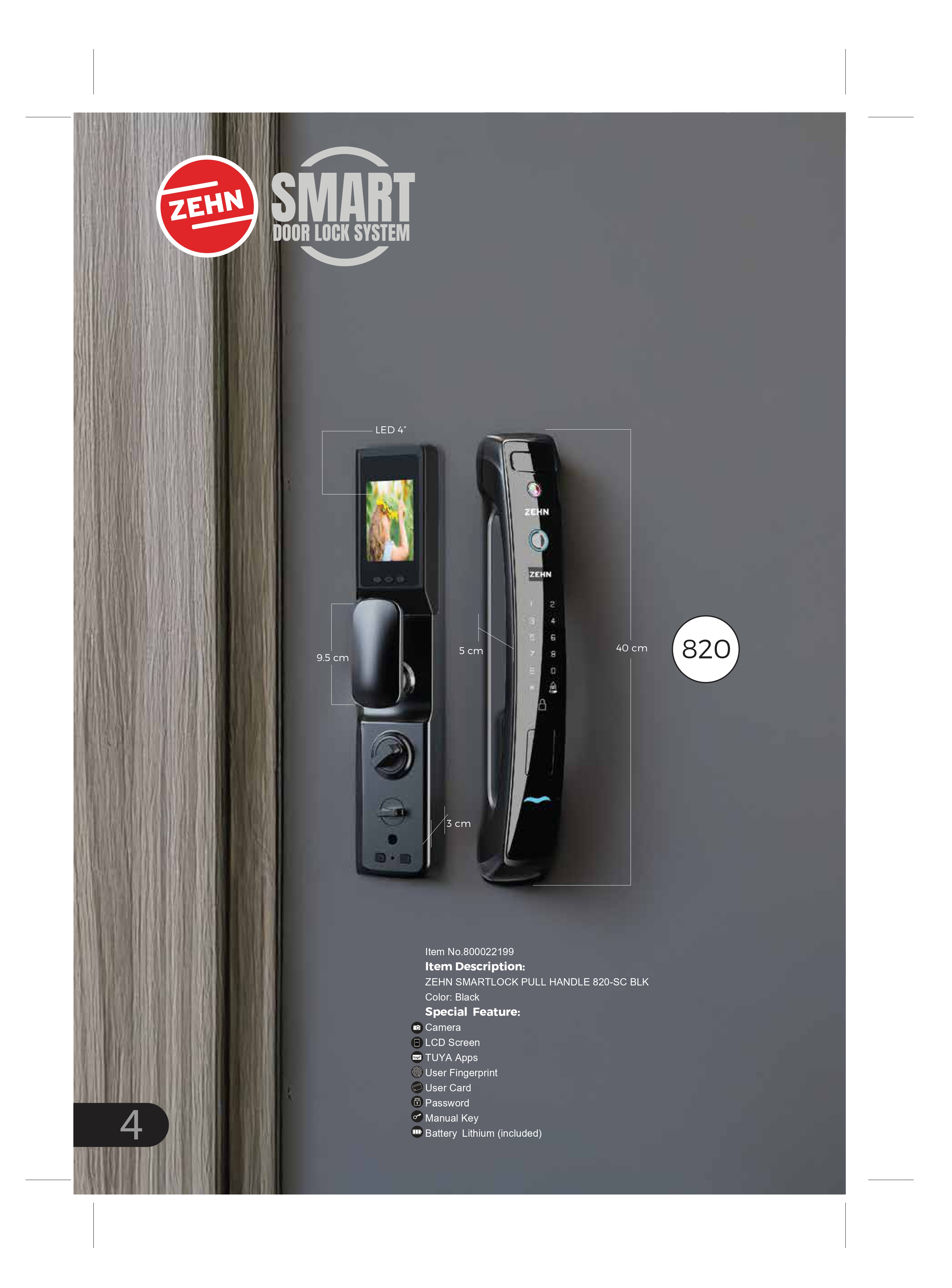 Jual Digital Lock Pull Handle Gagang Pintu Digital 820-SC Hitam Elegant ...