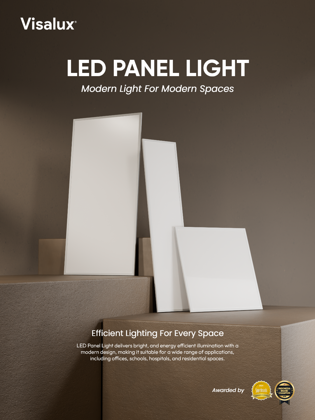 Jual Visalux LED Panel Light Inbow 48W 6500K 30 x 120 cm - Lampu Plafon ...