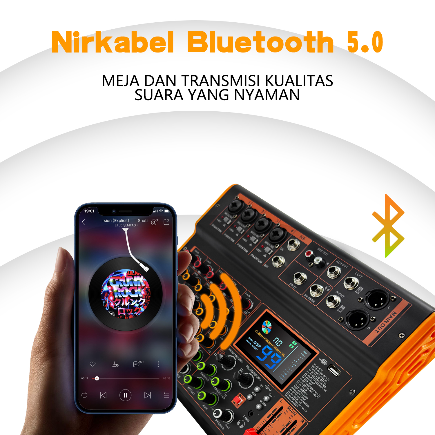 Jual LUXSONA 4/6 channel mixer audio /mixerkaraoke/99DSP efek layar ...