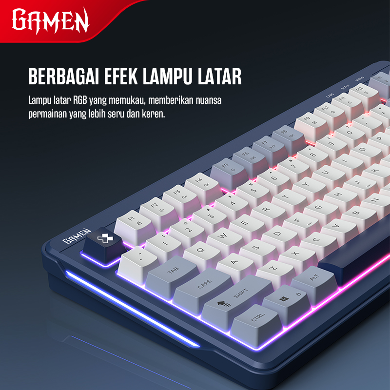 Jual GAMEN GK210 Keyboard Gaming Mechanical – Silent Click, Keycaps PBT ...