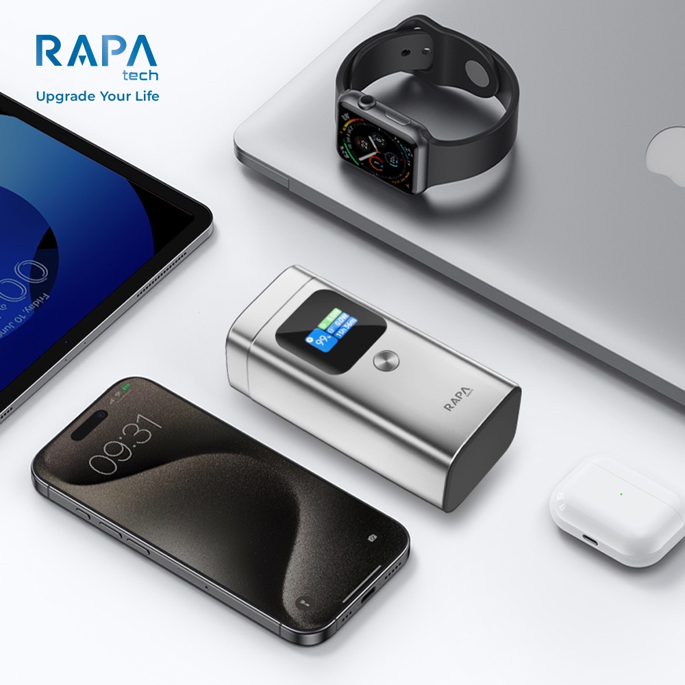 Jual RAPAtech ORIGIN MAX Power bank 3C/CCC 15.000mAh PD 100W Super Fast ...