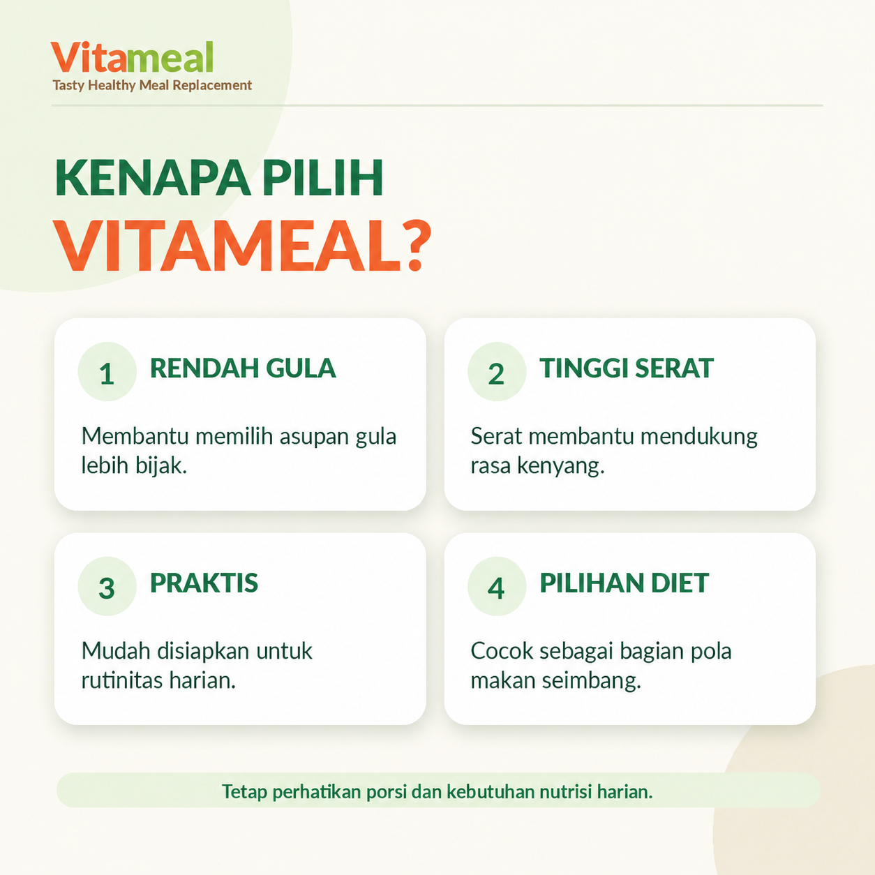 Jual Vitameal Original Sereal Sehat Untuk Program Diet Sehat dan ...