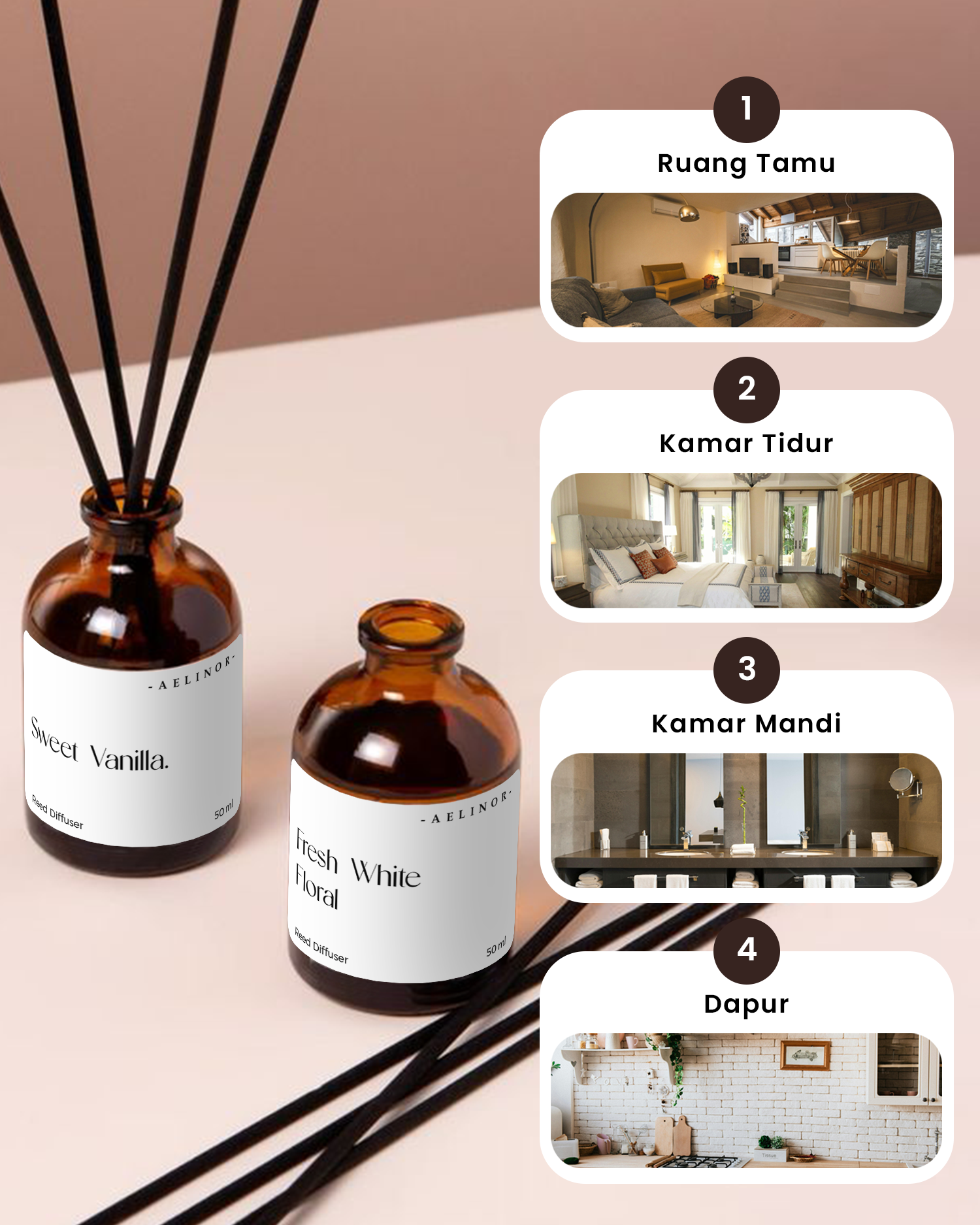 Jual Refill Reed Diffuser Aelinor Isi Ulang Pengharum Ruangan ...