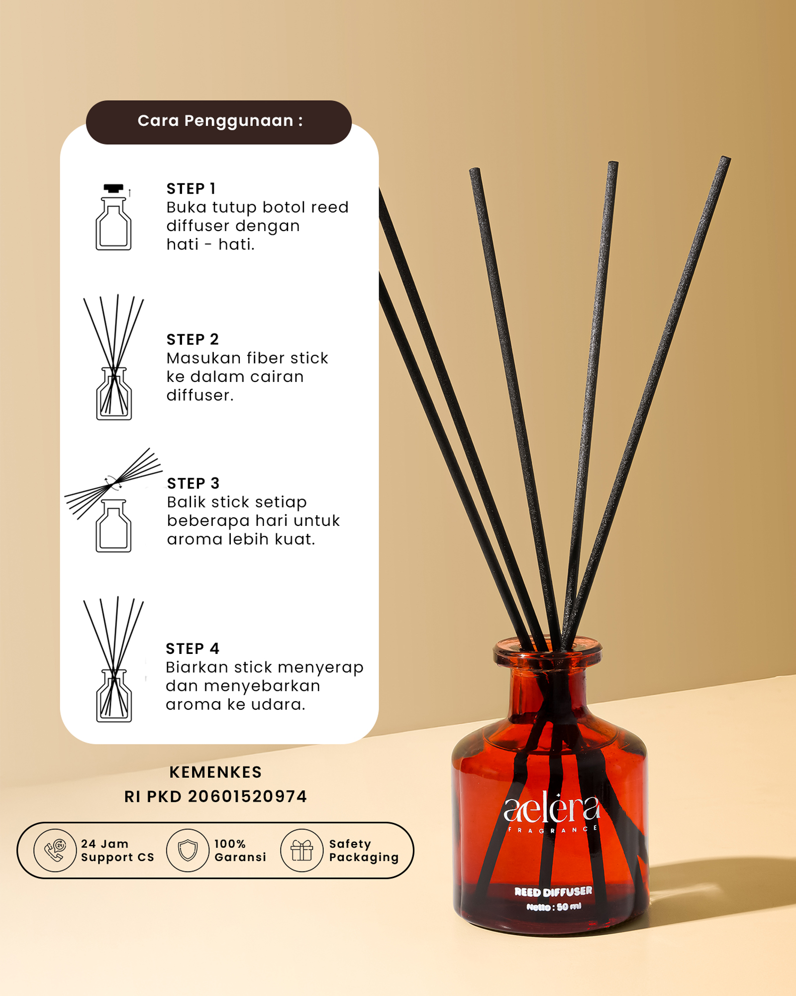 Jual Refill Reed Diffuser Aelera Sahara Blossom Isi Ulang Pengharum ...