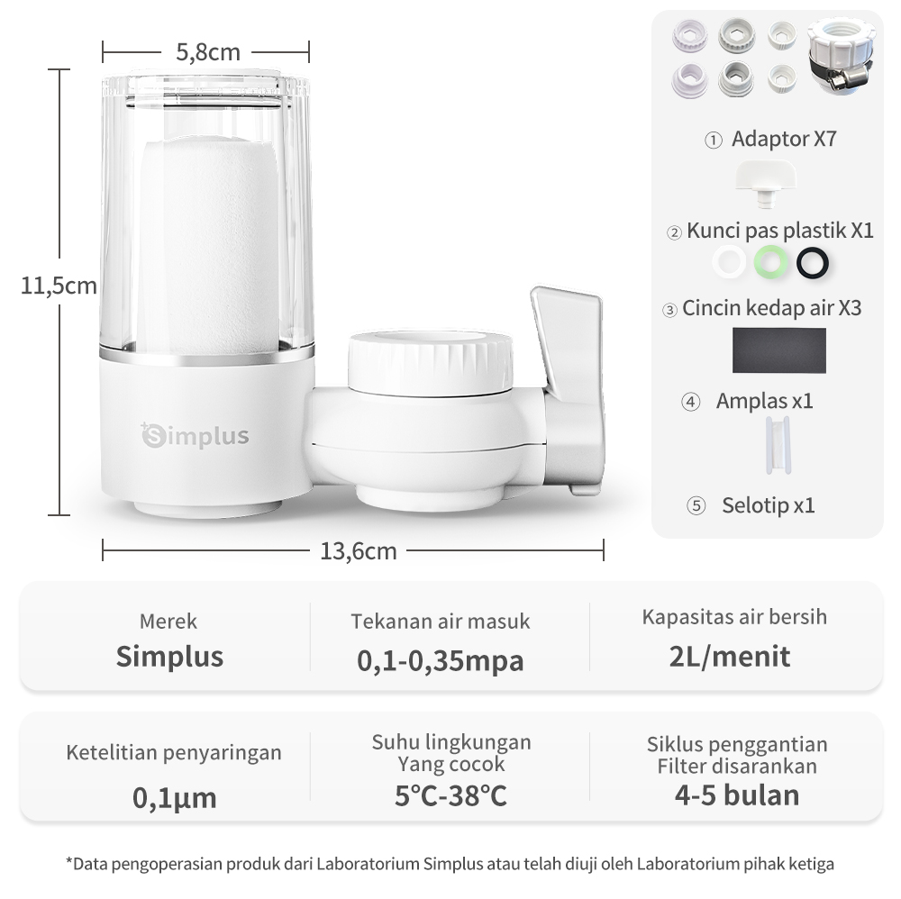 Jual Simplus Pemurni Air Keran dengan 7 Lapis Penyaringan Penyaring Air ...