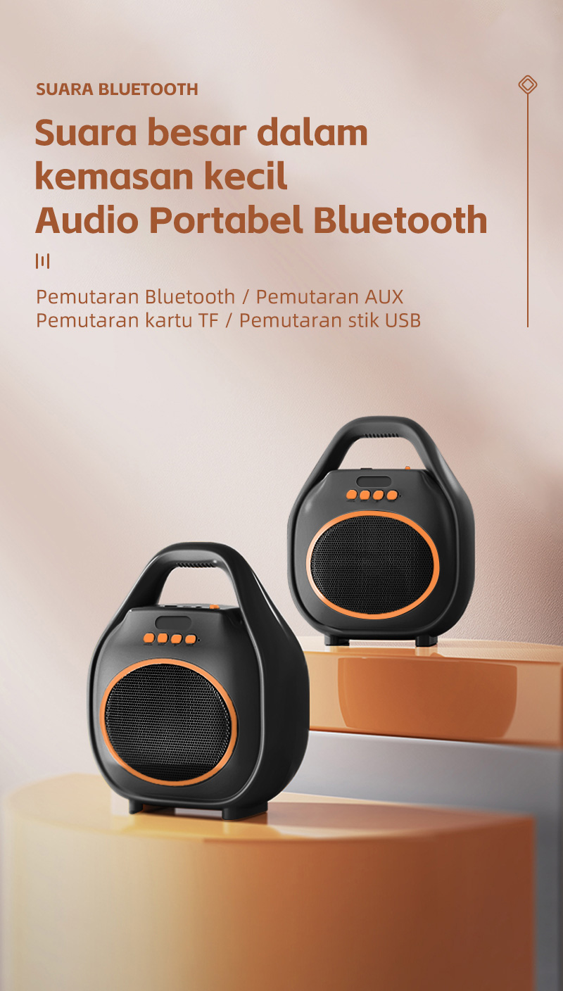 Jual BASIKE Speaker Bluetooth Mini Portable TF Card USB Flashdisk Anti ...