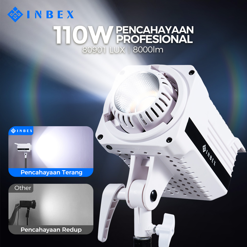Jual INBEX IL-110S COB Video Light Daylight CRI 90 Untuk Studio ...