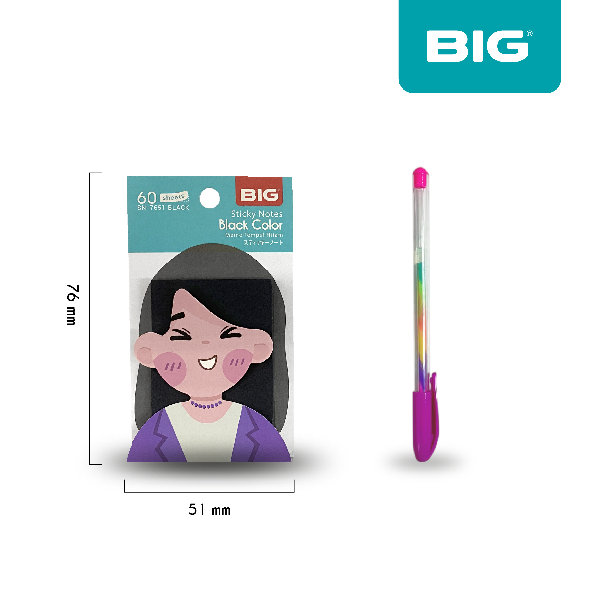 Jual BIG Sticky Notes Hitam Black/ Memo Tempel Hitam/ Perintilan ...