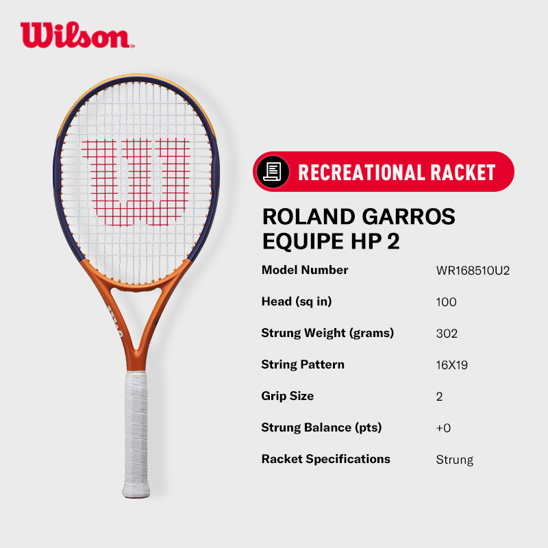 Jual Wilson ROLAND GARROS 2025 EQUIPE HP Raket Tenis Recreational ...