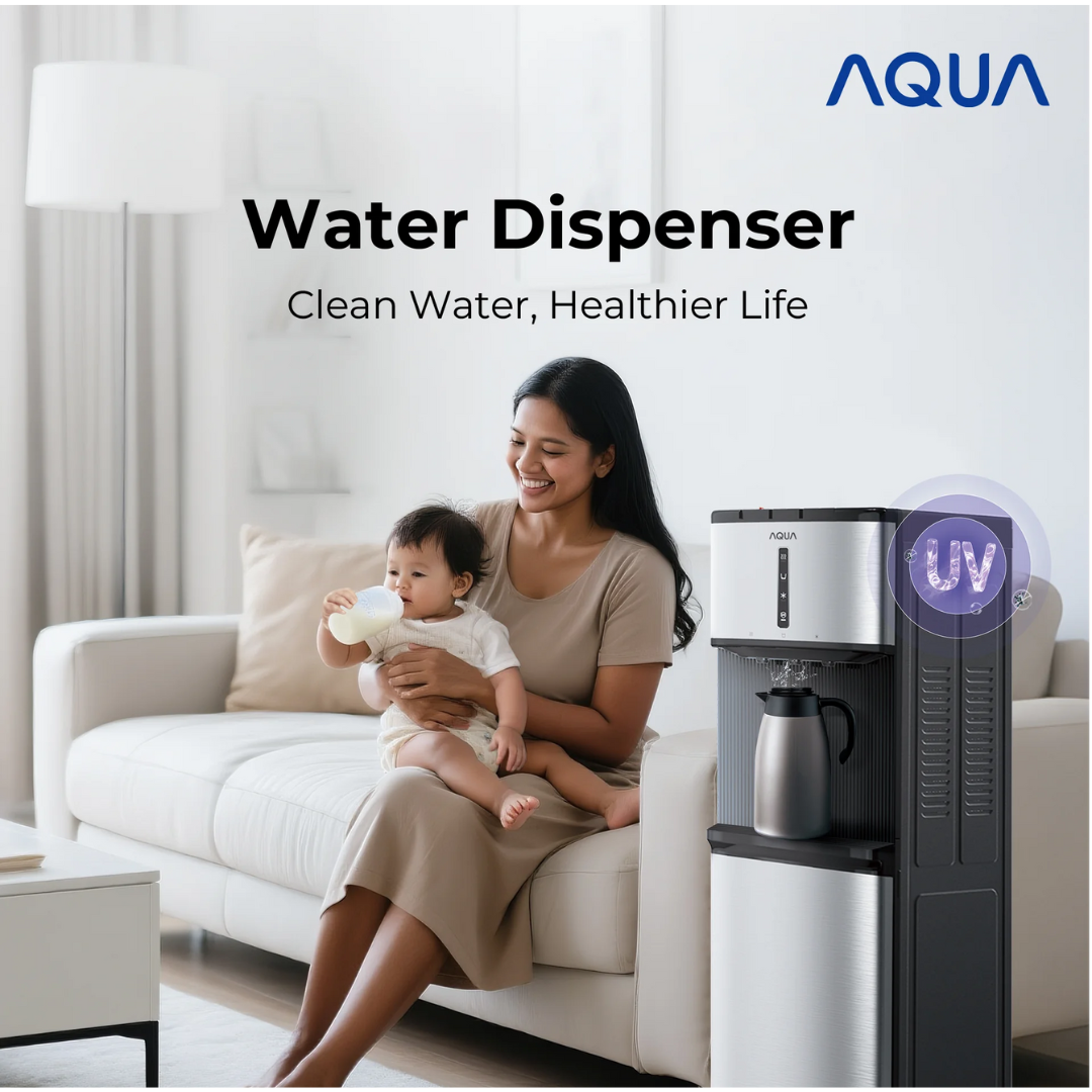 Jual Aqua Dispenser Galon Bawah Hydrosafe UV Sterilization 3,5L Larger ...