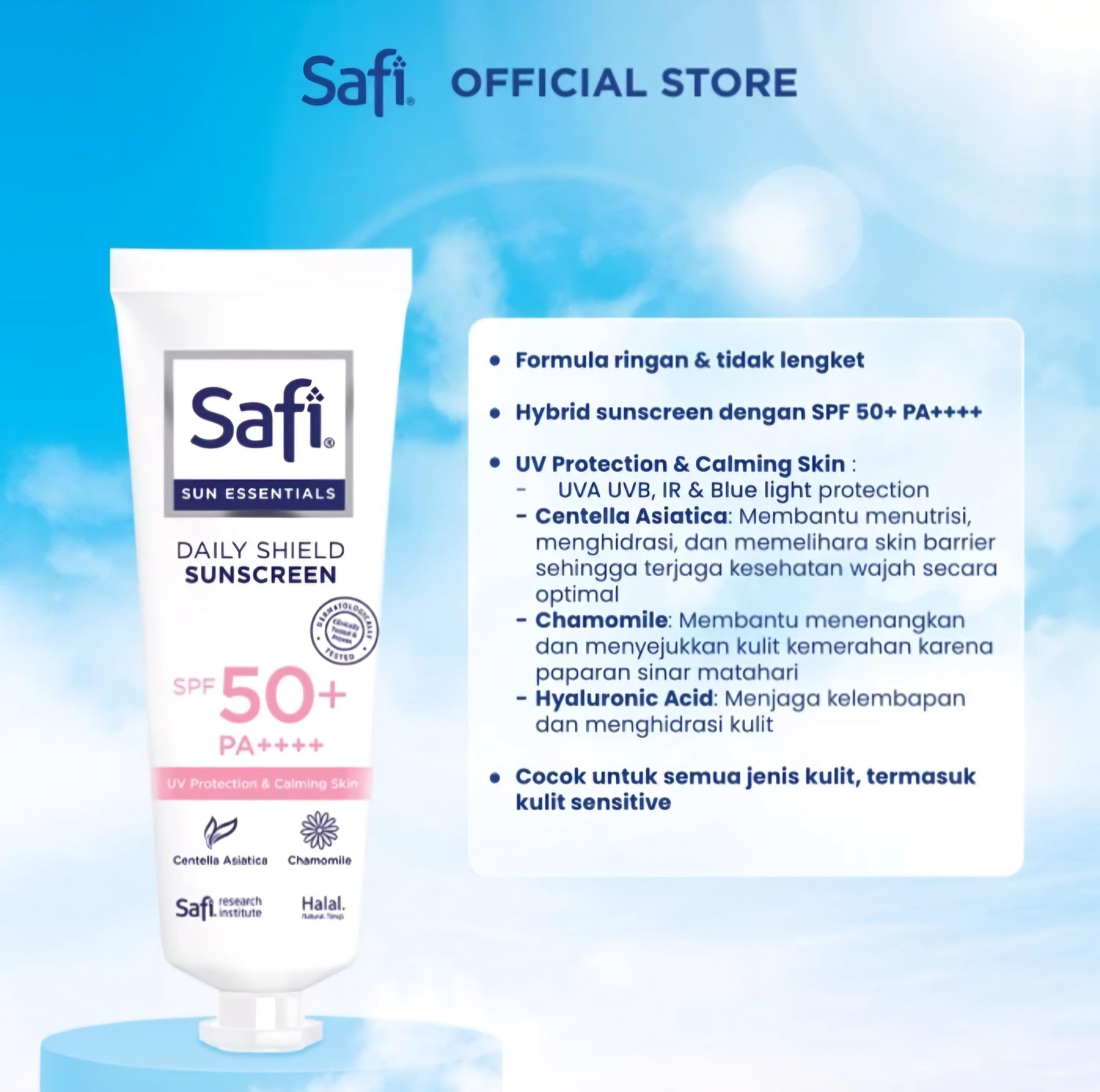 Jual Safi Sun Essentials Daily Shield Sunscreen Spf 50+ Pa ++++ 30 Ml ...