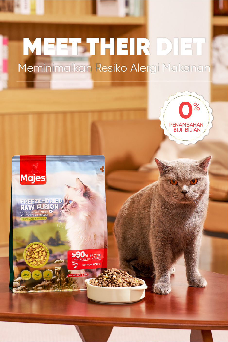 Jual Majes Makanan Kucing Kering High Protein Urinary Care Rasa Ayam ...