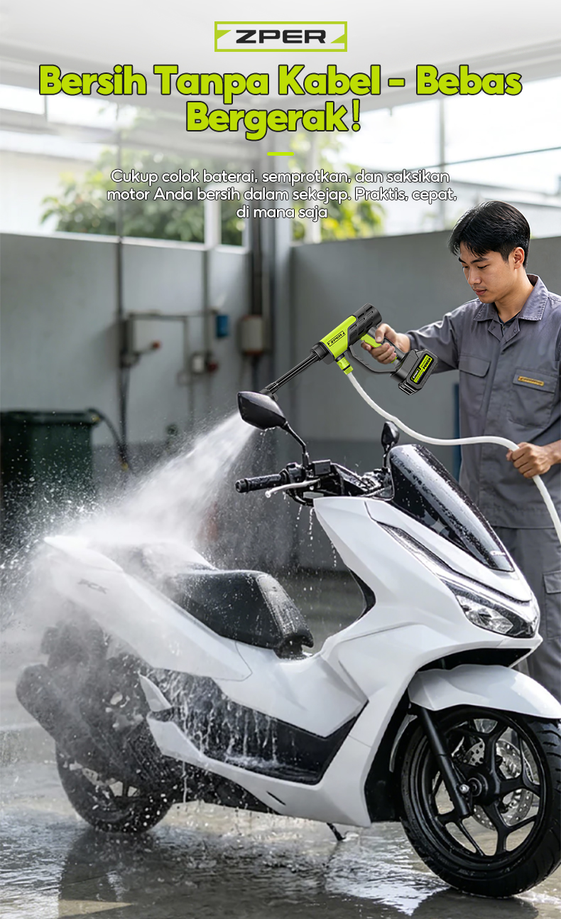 Jual ZPER Alat Cuci Mobil Pistol Air Tekanan Tinggi Alat Portable ...