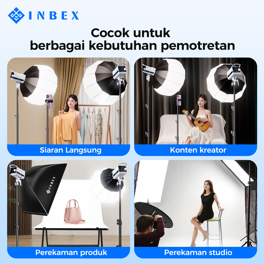Jual INBEX IL-110S COB Video Light Daylight CRI 90 Untuk Studio ...