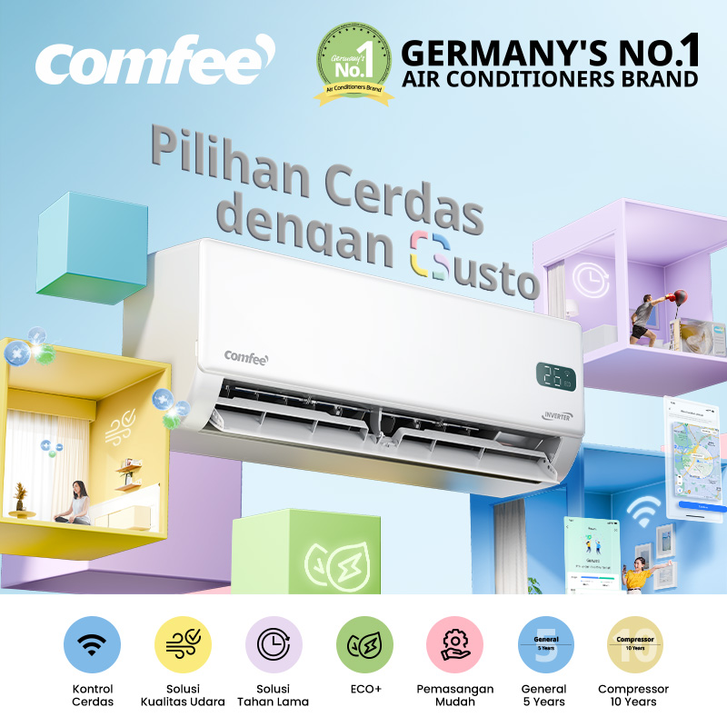 Jual COMFEE GUSTO AC 1/2 PK INVERTER CFS-06VGP Low Watt [INDOOR ...