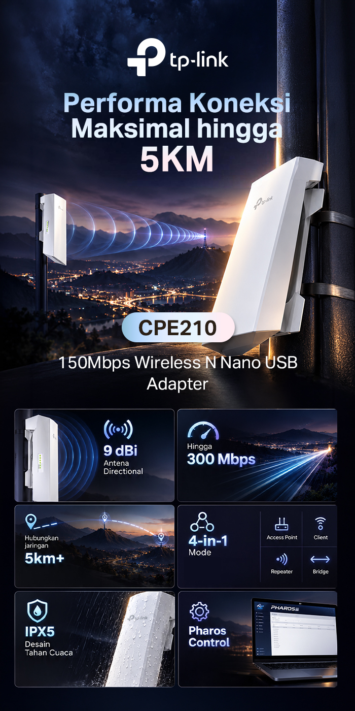 Jual TP-Link | CPE210 | Access Point Outdoor | CPE Outdoor | Antena ...