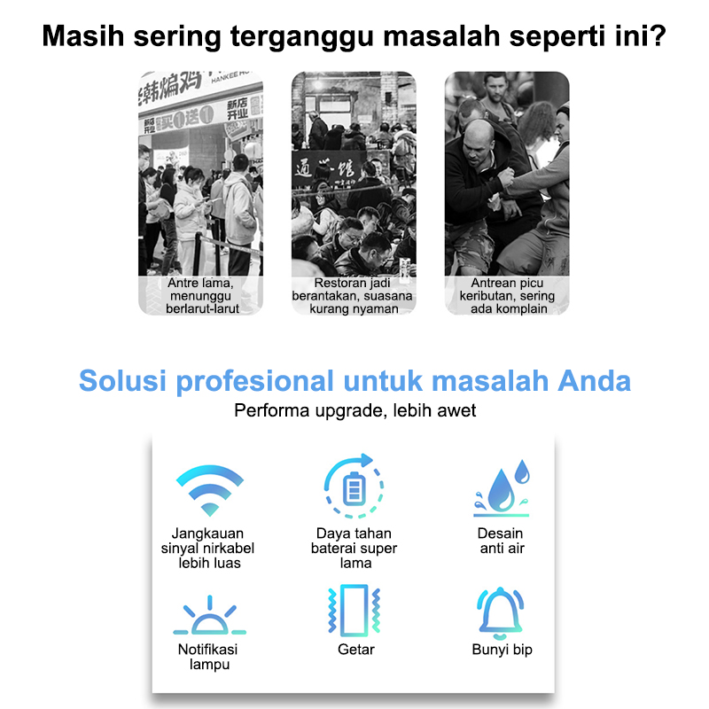 Jual Wireless Calling Waiting System/Wireless Calling System Restaurant ...