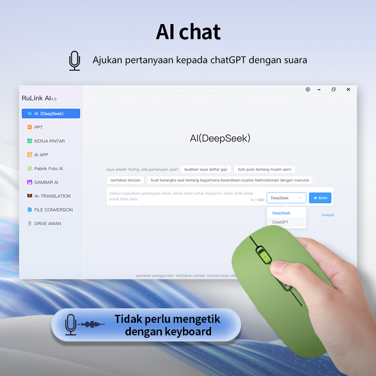 Jual MICLINK RULINK M108 R013 Smart AI Mouse Voice Typing Translate ...