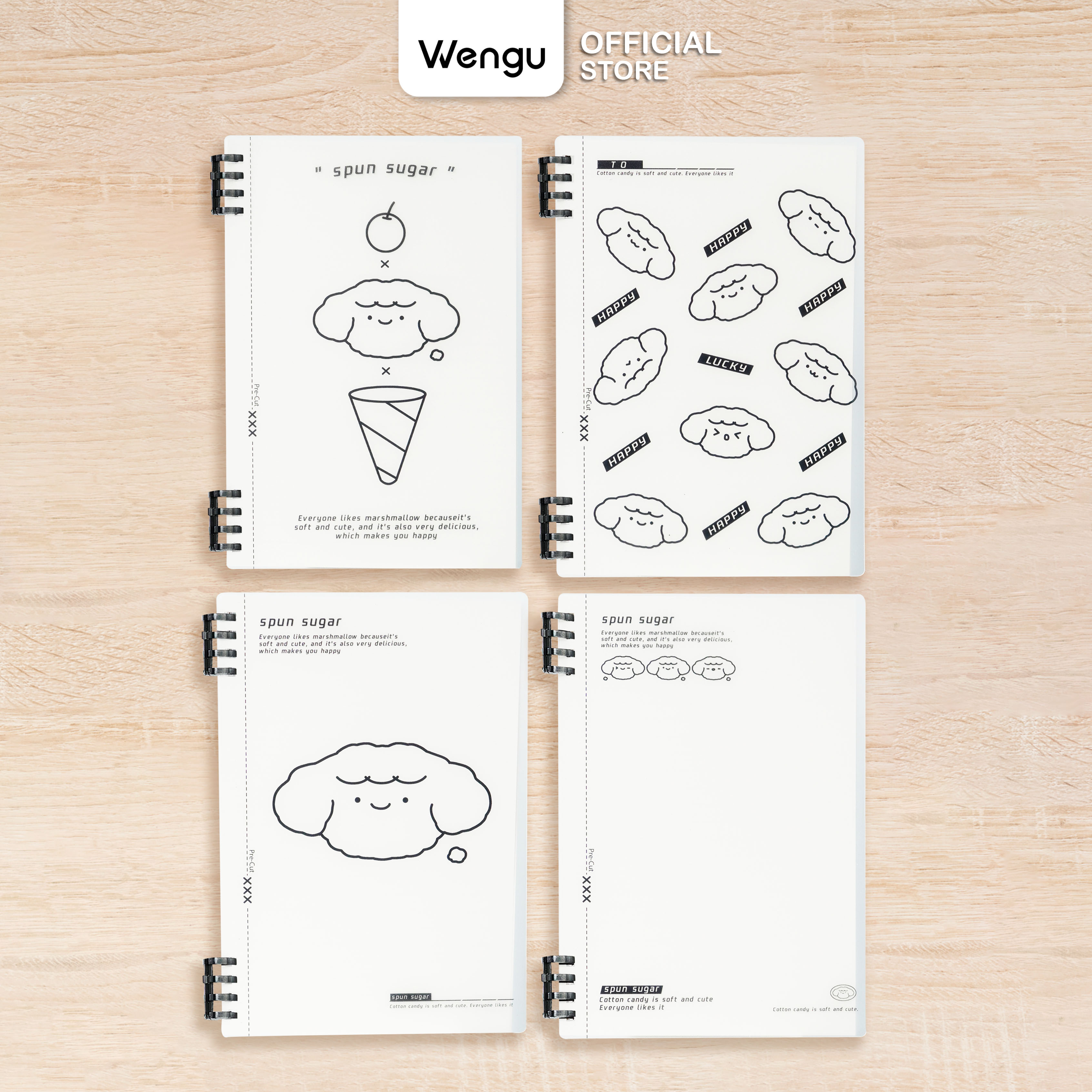 Jual WENGU Notebook A5 & B5 Bergaris Refillable Buku Tulis 360 ...