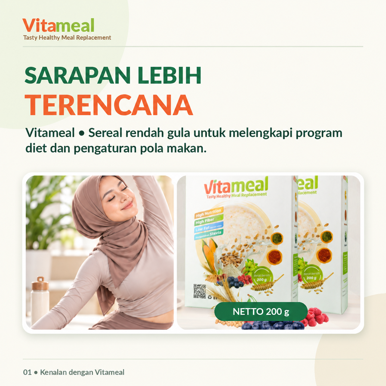 Jual Vitameal Original Sereal Sehat Untuk Program Diet Sehat dan ...