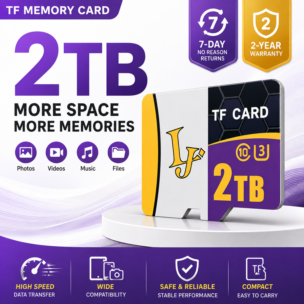 Jual LUXIAN Memory Card 2TB 200MBs Kartu Memori Class 10 High Speed ...