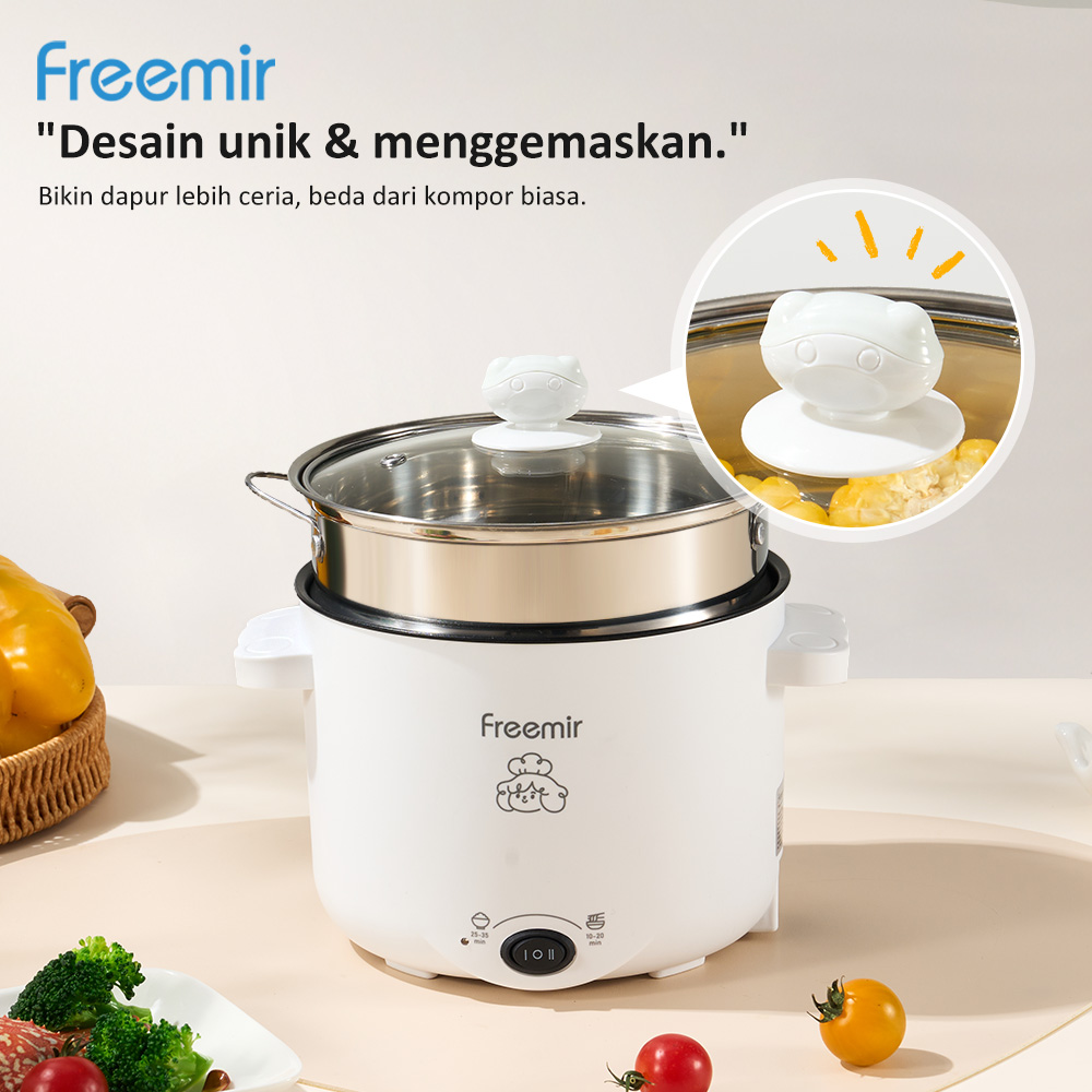 Jual freemir Electric Cooker Panci Listrik Mini Low Watt 300W Serbaguna ...