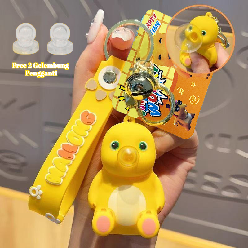 Jual LOZTOYS Nailong Bubble Keychain Desain Lucu Kuning Naga Susu ...