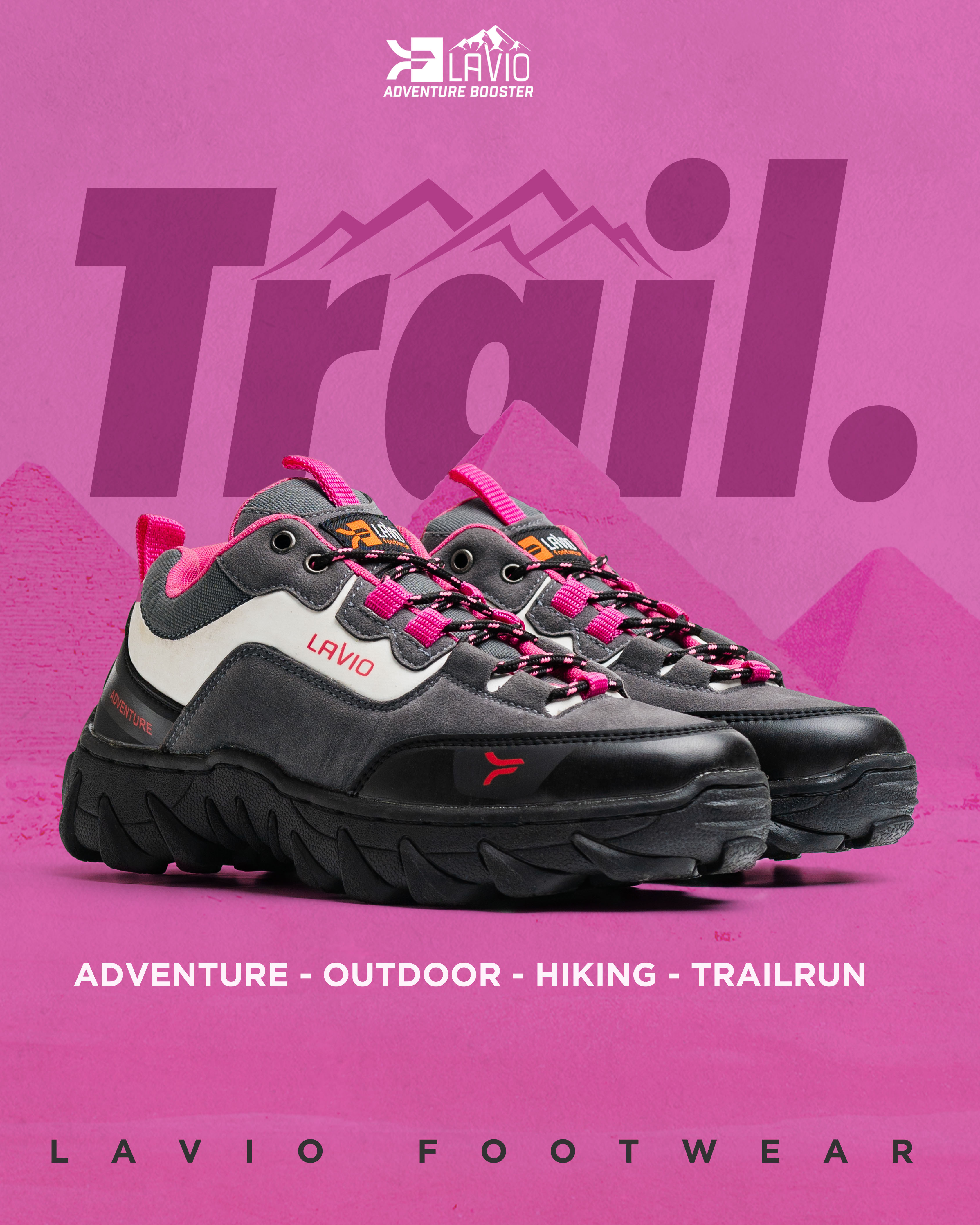 Jual Lavio Trail Pink 805 | Sepatu Wanita Hiking Trekking Sneakers ...