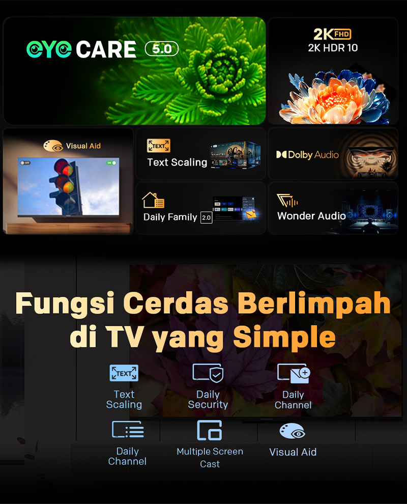 Jual [TERBARU] COOCAA TV 32 inch Z55 - Google TV - Eye Care 5.0 - Dolby ...