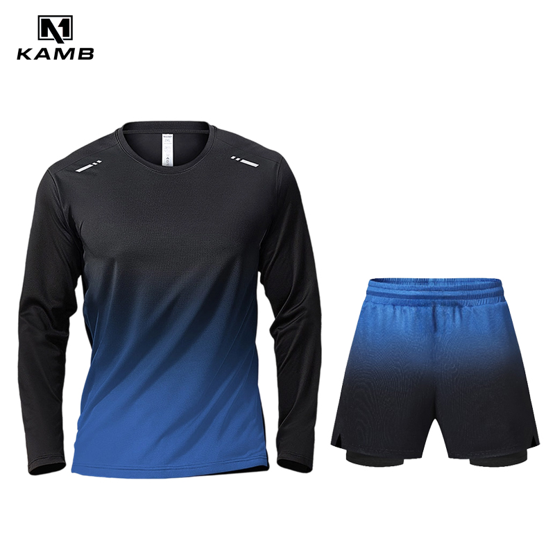 Jual KAMB Setelan Olahraga Pria Anti Bakteri Joging Badminton Lengan ...
