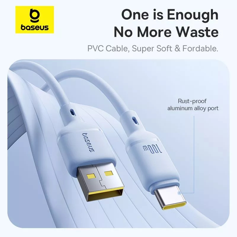 Jual Baseus Kabel Data USB to Type-C 100W Silky Series Fast Charging ...