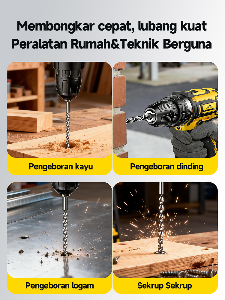 Jual [COD] JAPER NEW Brushless Mesin bor 2baterai 10mm Cordless Drill ...