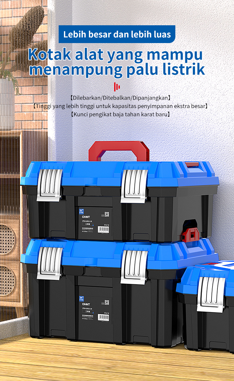 Jual Tool Box Besar 22/24Inch Bahan PP Tool box set lengkap/2 layaer ...