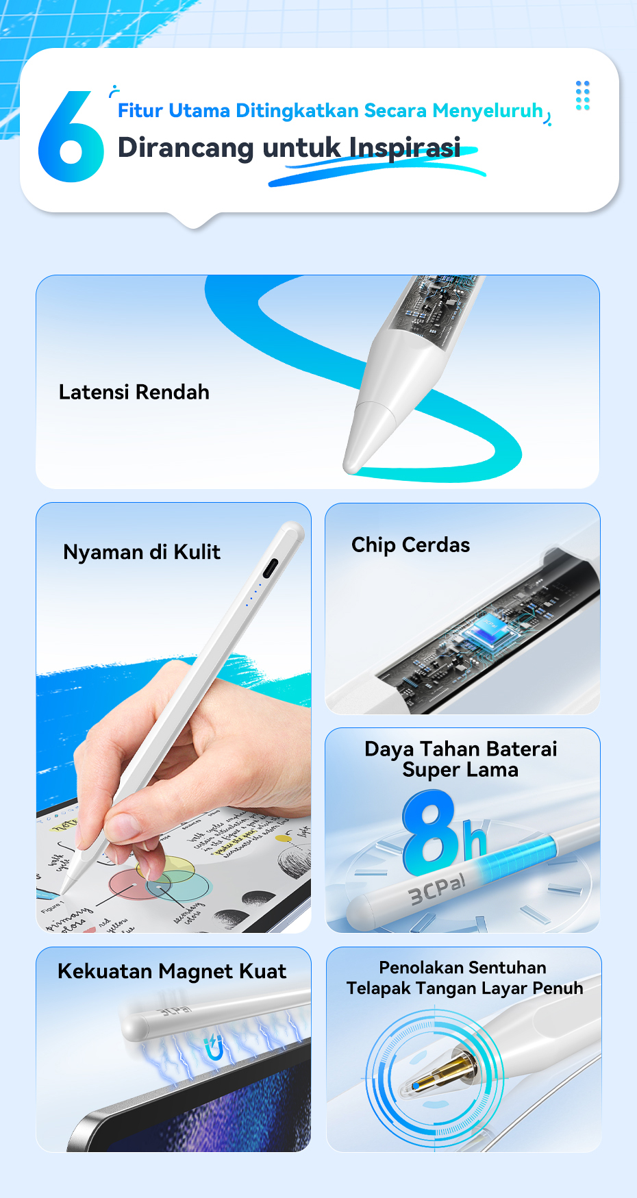 Jual 3CPal Stylus Pen Universal Android Magnetic - Pena Kapasitif untuk ...