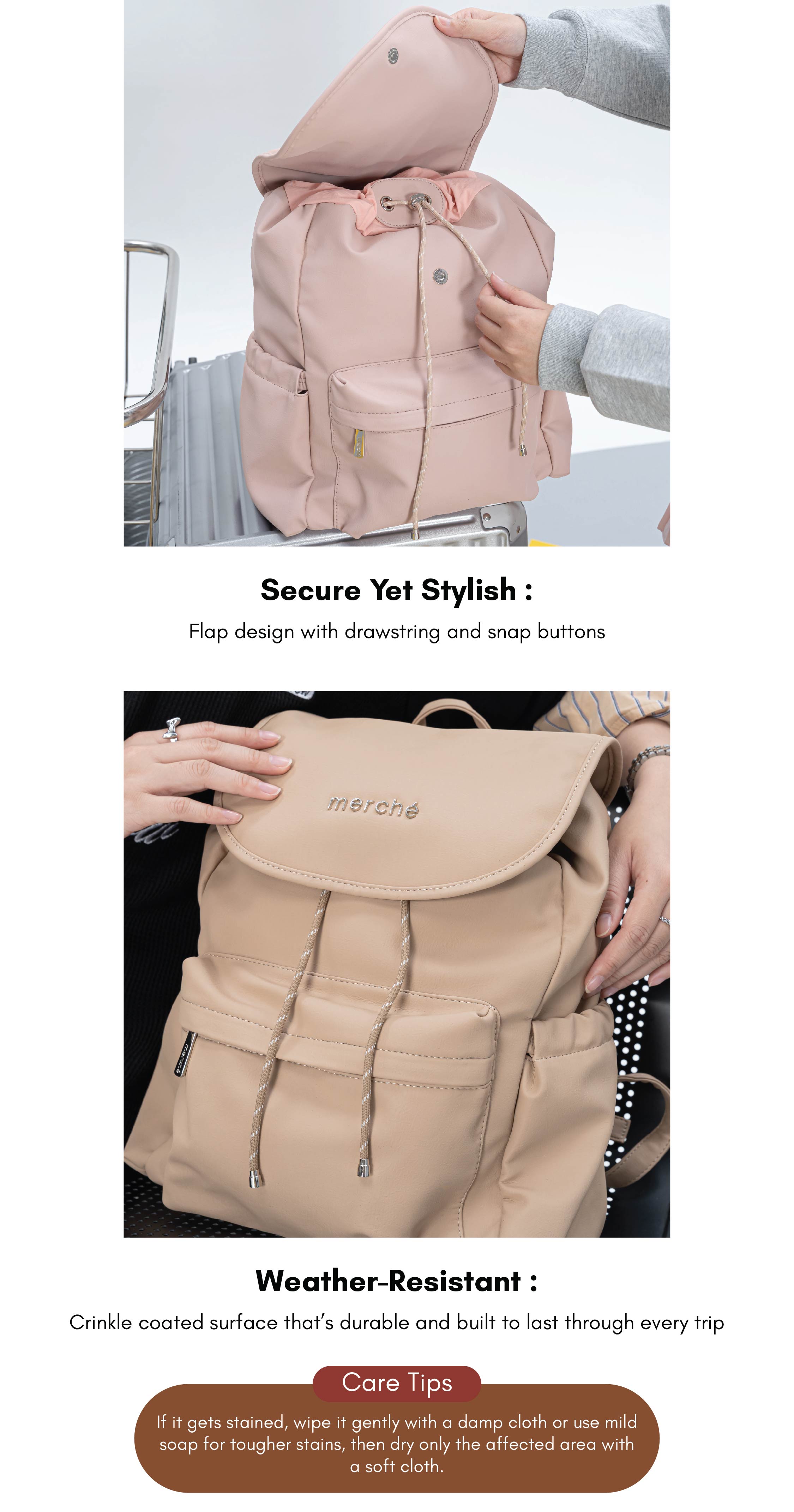 Jual Merche Tas Wanita Bern Backpack | Shopee Indonesia