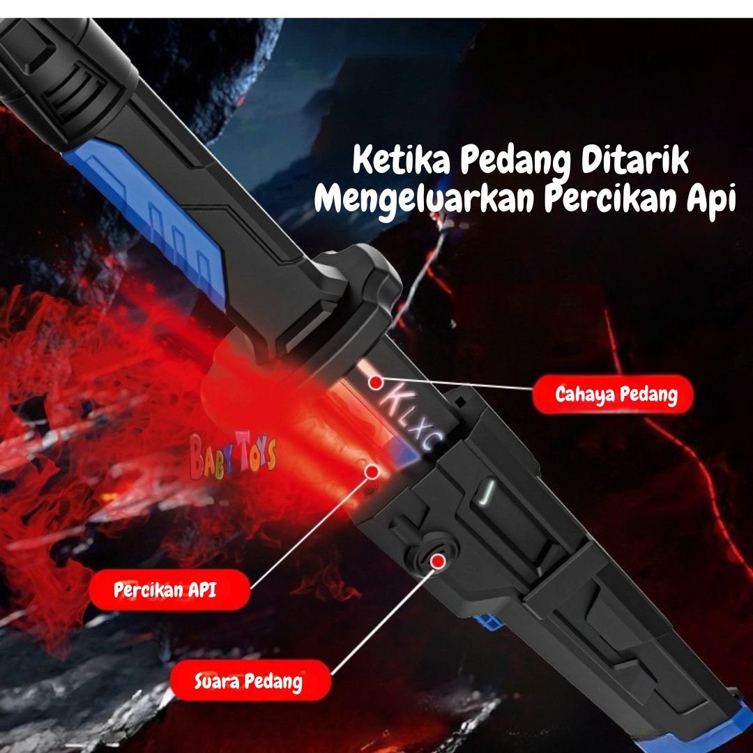 Jual BabyToys Mainan Pedang Percikan Api Lampu Versi Pendek Anak LED ...