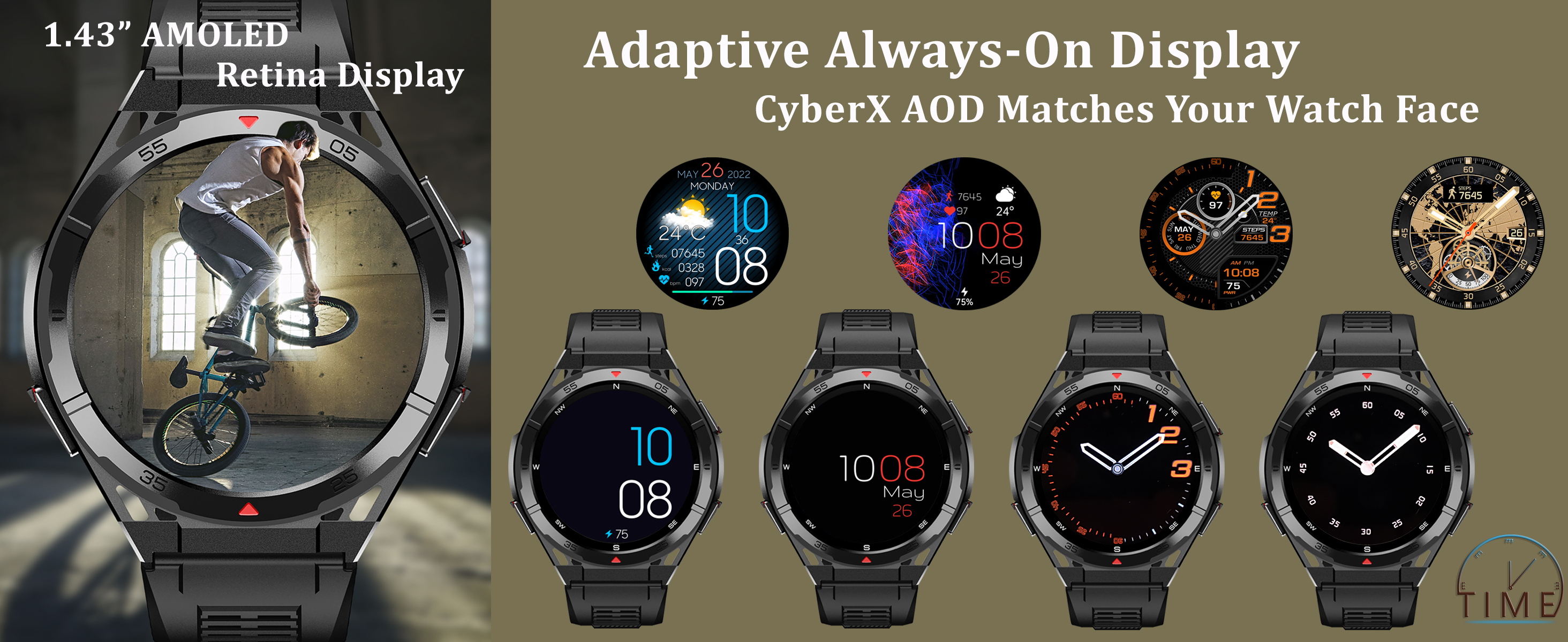 Jual TIMEVER TR2 5ATM GPS Track Map Route Back AOD jam tangan pintar ...