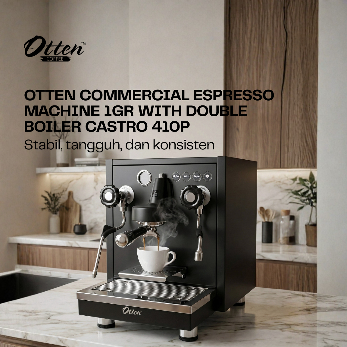 Jual Otten - Commercial Espresso Machine 1GR with Double Boiler (Castro ...