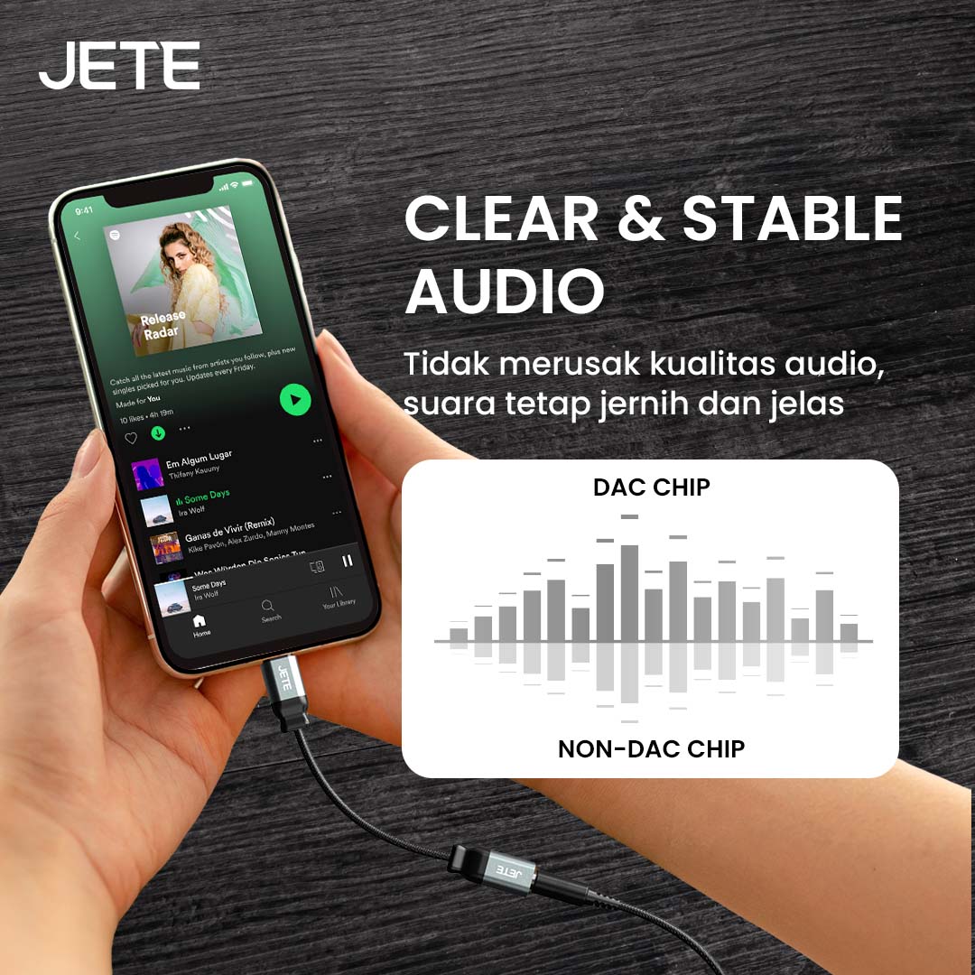 Jual OTG Converter JETE OX Audio Adapter Connector Lightning Type C ...