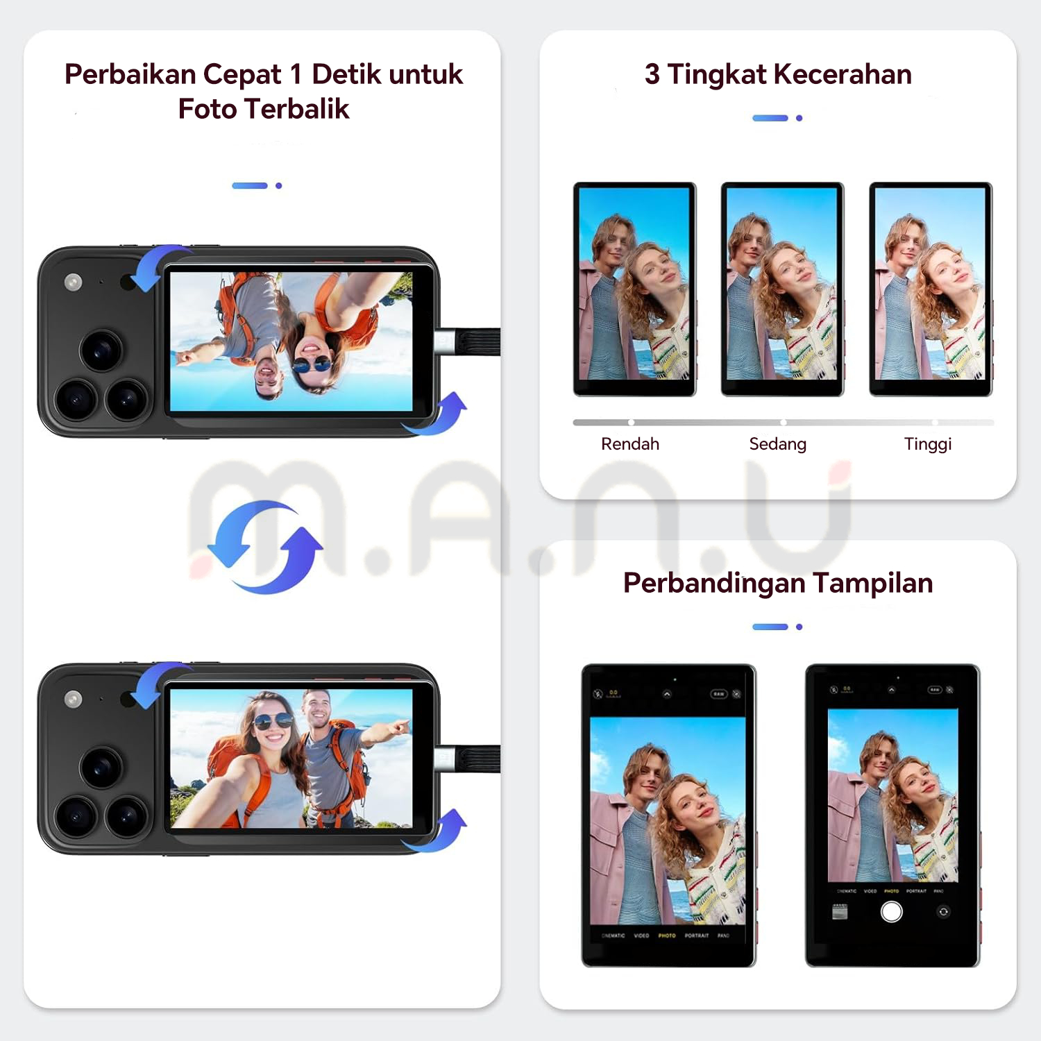 Jual MANU Wireless Selfie Screen Monitor 3.97