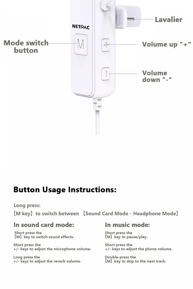 Jual NETPAC Wired Soundcard Headset BT 2 in 1 Mikrofon klip Sound Card ...