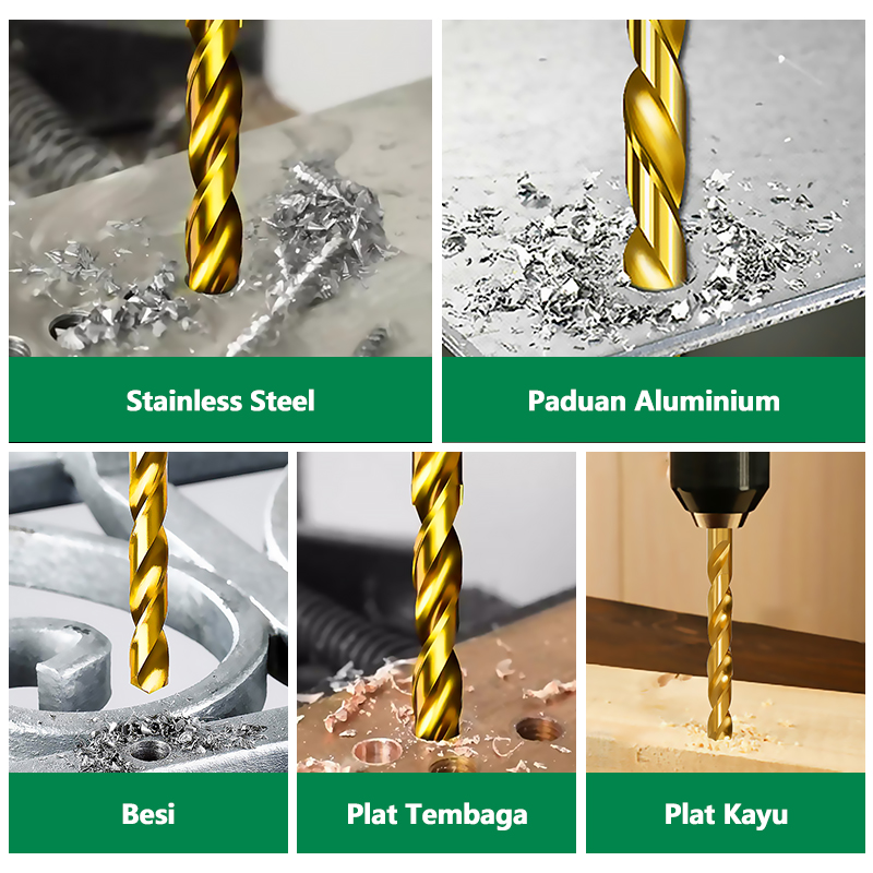 Jual ISKU Mata Bor Besi HSS Twist Drill Bit Mata Bor Baja Ringan Kayu ...