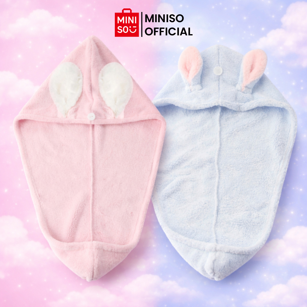Jual MINISO Soft Series Animal Hair Towel Wrap Handuk Pengering Rambut ...